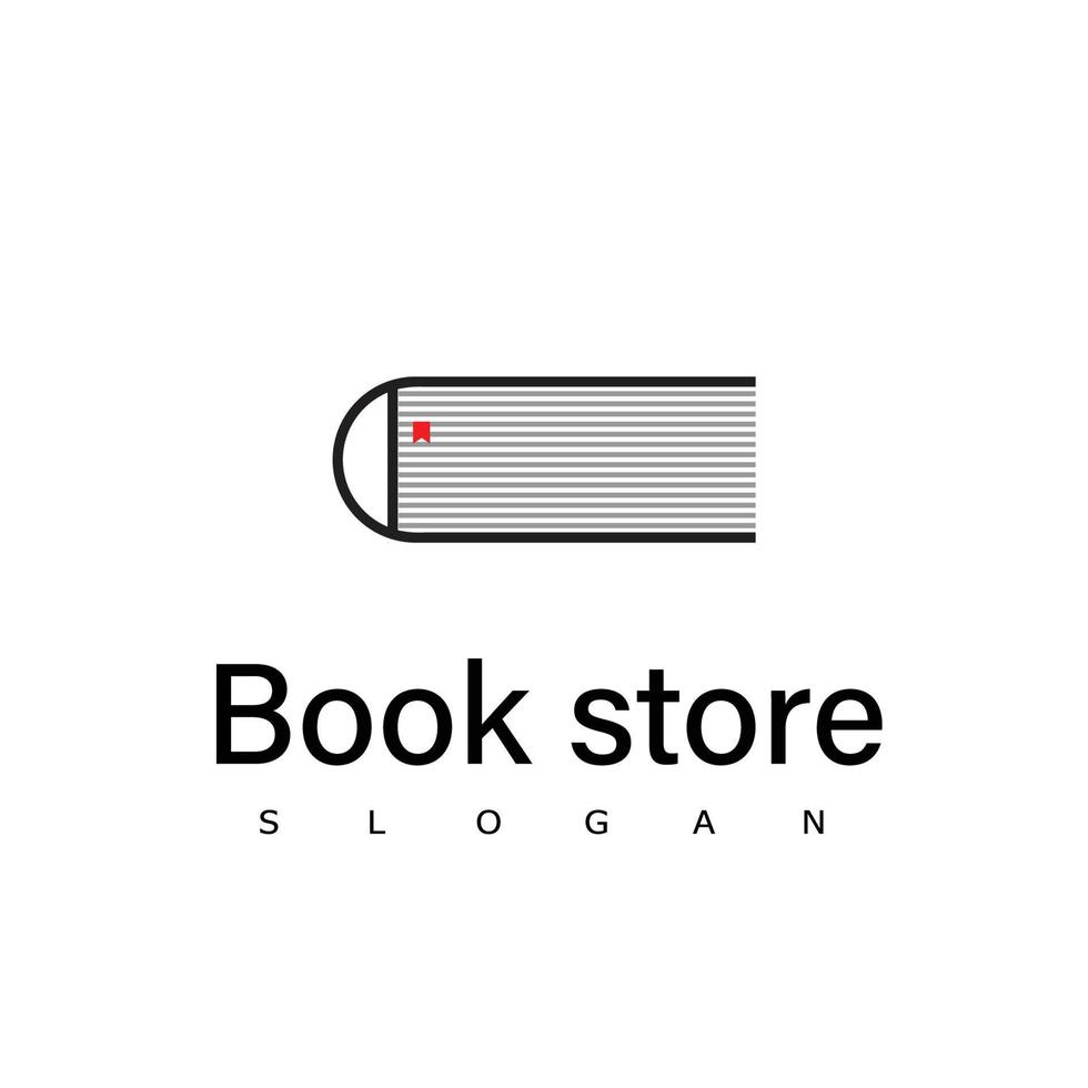símbolo de design de logotipo de livro vetor