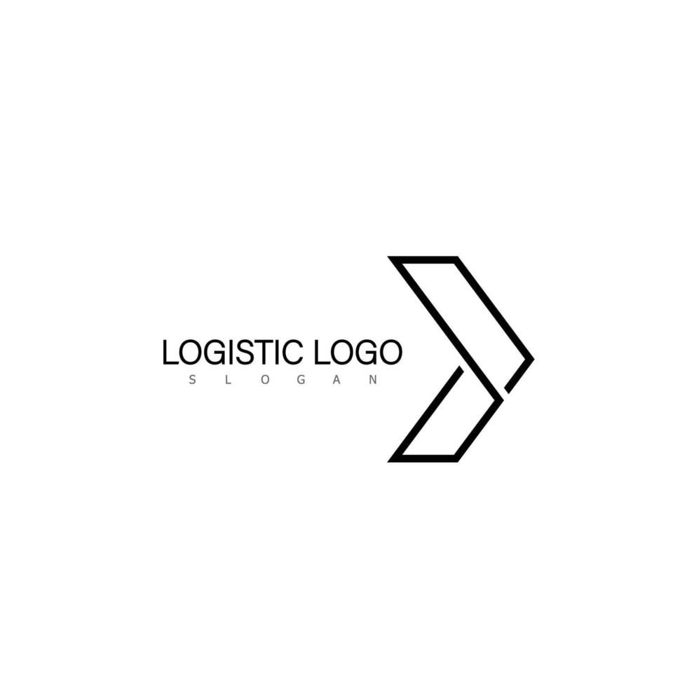 símbolo de design de logotipo logístico vetor