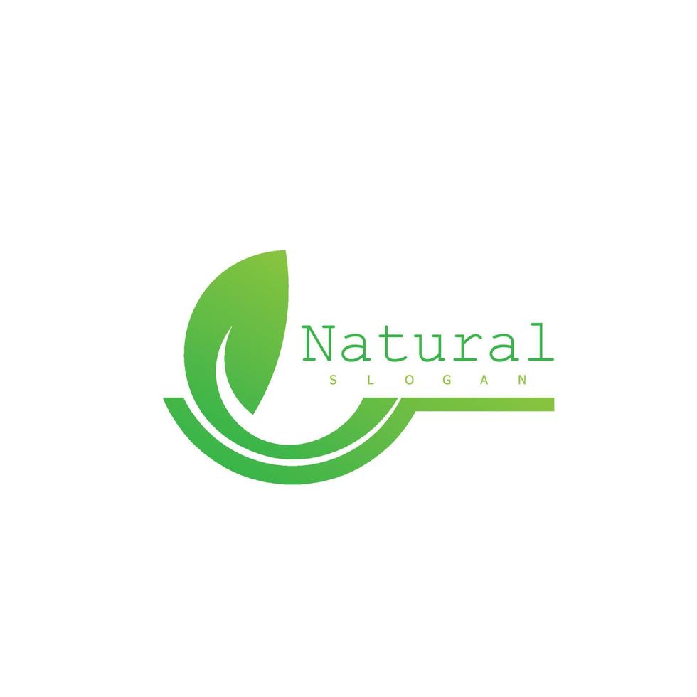 natureza logotipo verde natural vetor