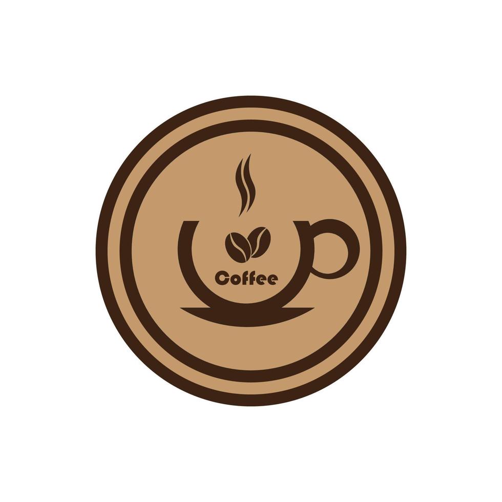 design de logotipo de café orgânico vetor