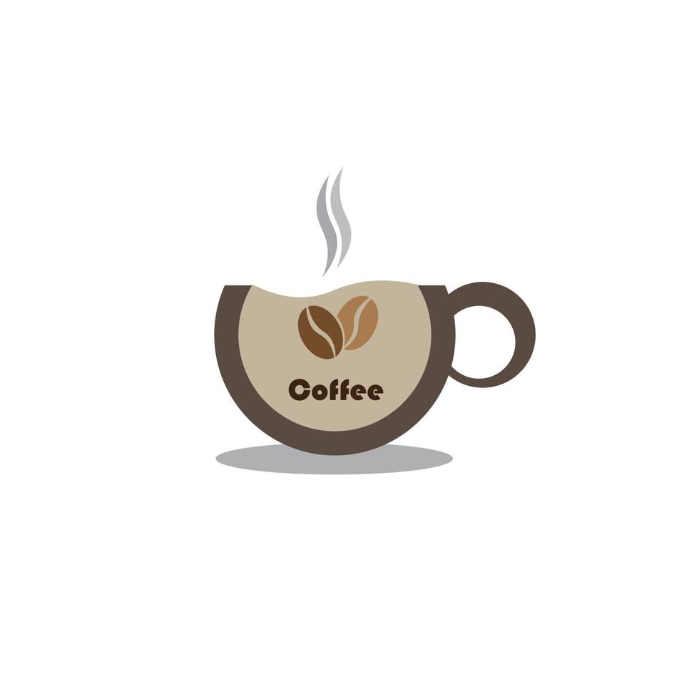 design de logotipo de café orgânico vetor