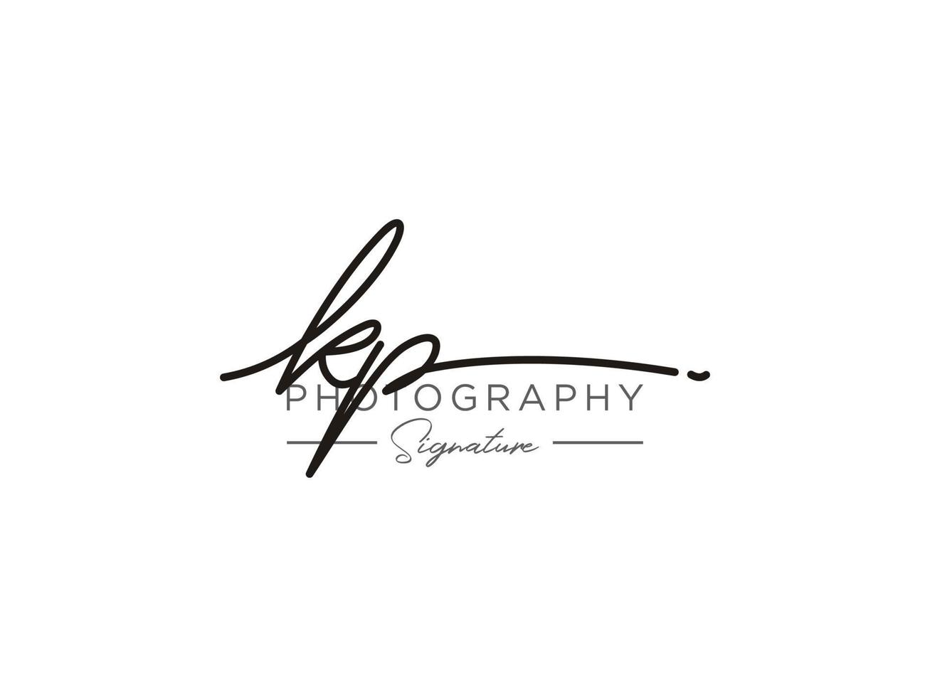 vetor de modelo de logotipo de assinatura carta kp