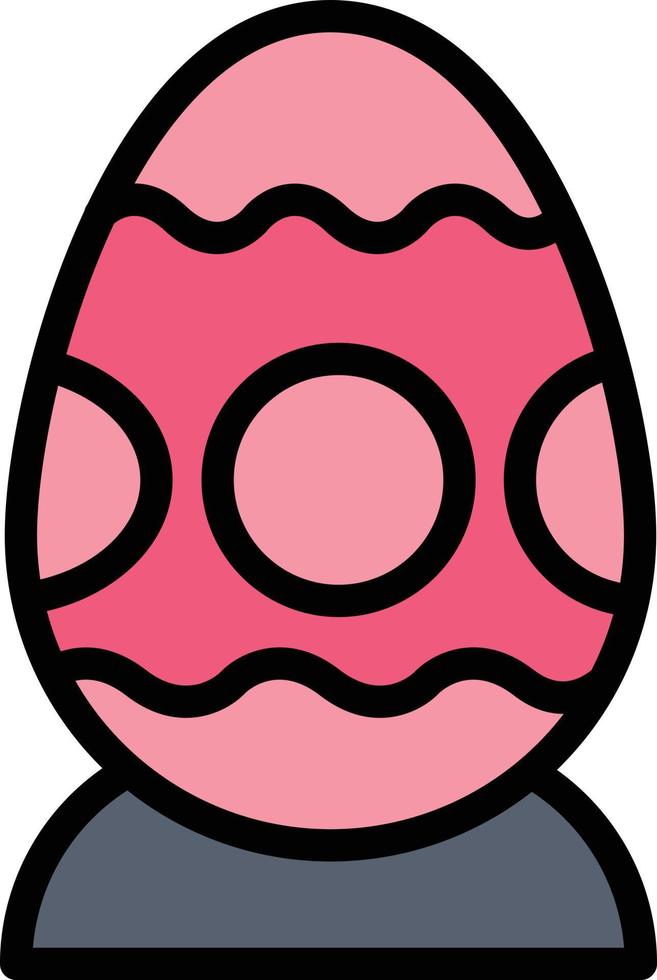 decoração de páscoa ovo de páscoa ovo modelo de logotipo de negócios cor lisa vetor
