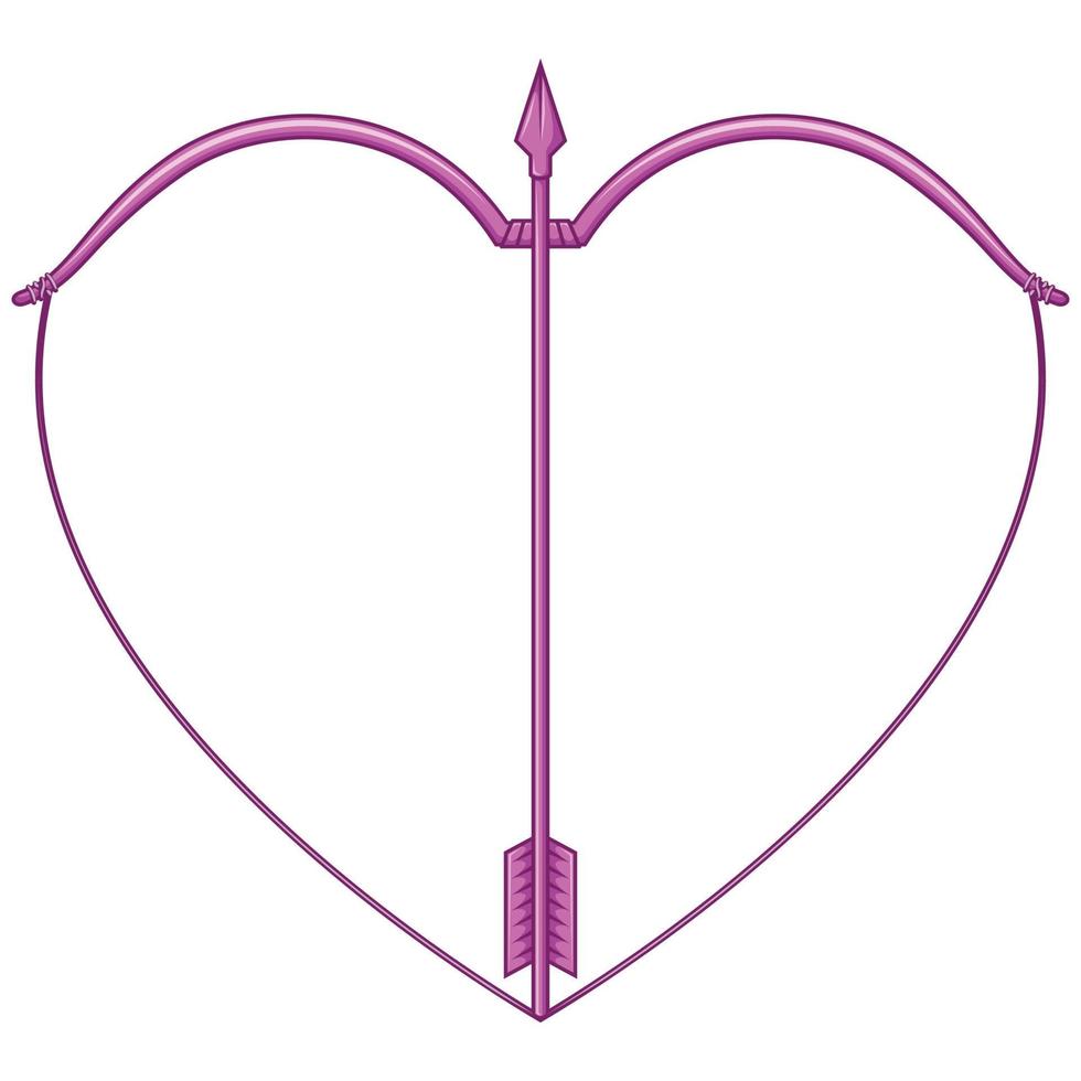 desenho vetorial de arco e flecha dos namorados vetor