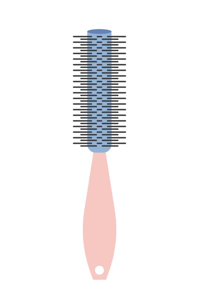 escova de cabelo plana para ilustração vetorial de estilo. pente ferramenta de cabeleireiro isolada vetor