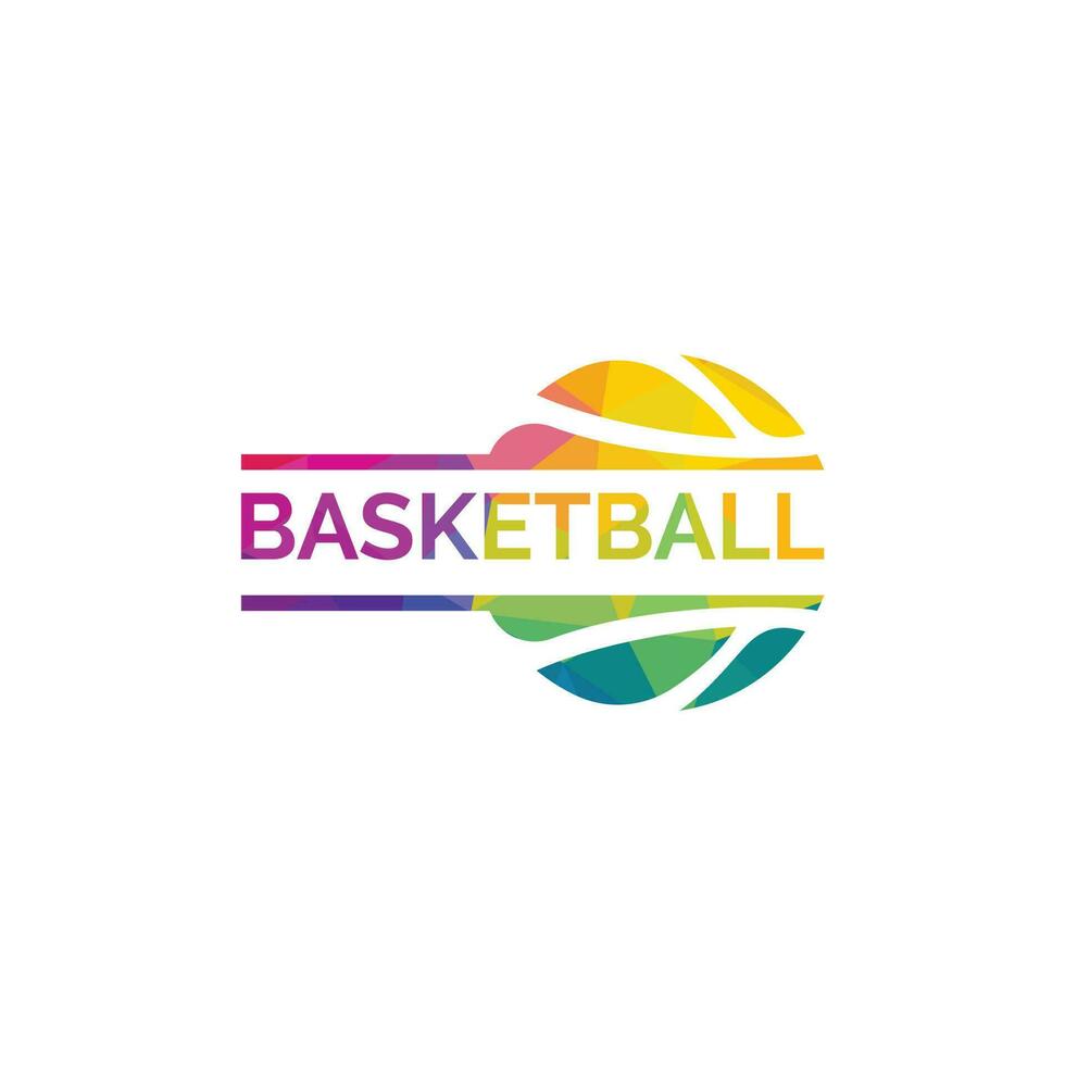 design exclusivo do logotipo da bola de basquete. modelo de design de logotipo de clube de basquete. vetor