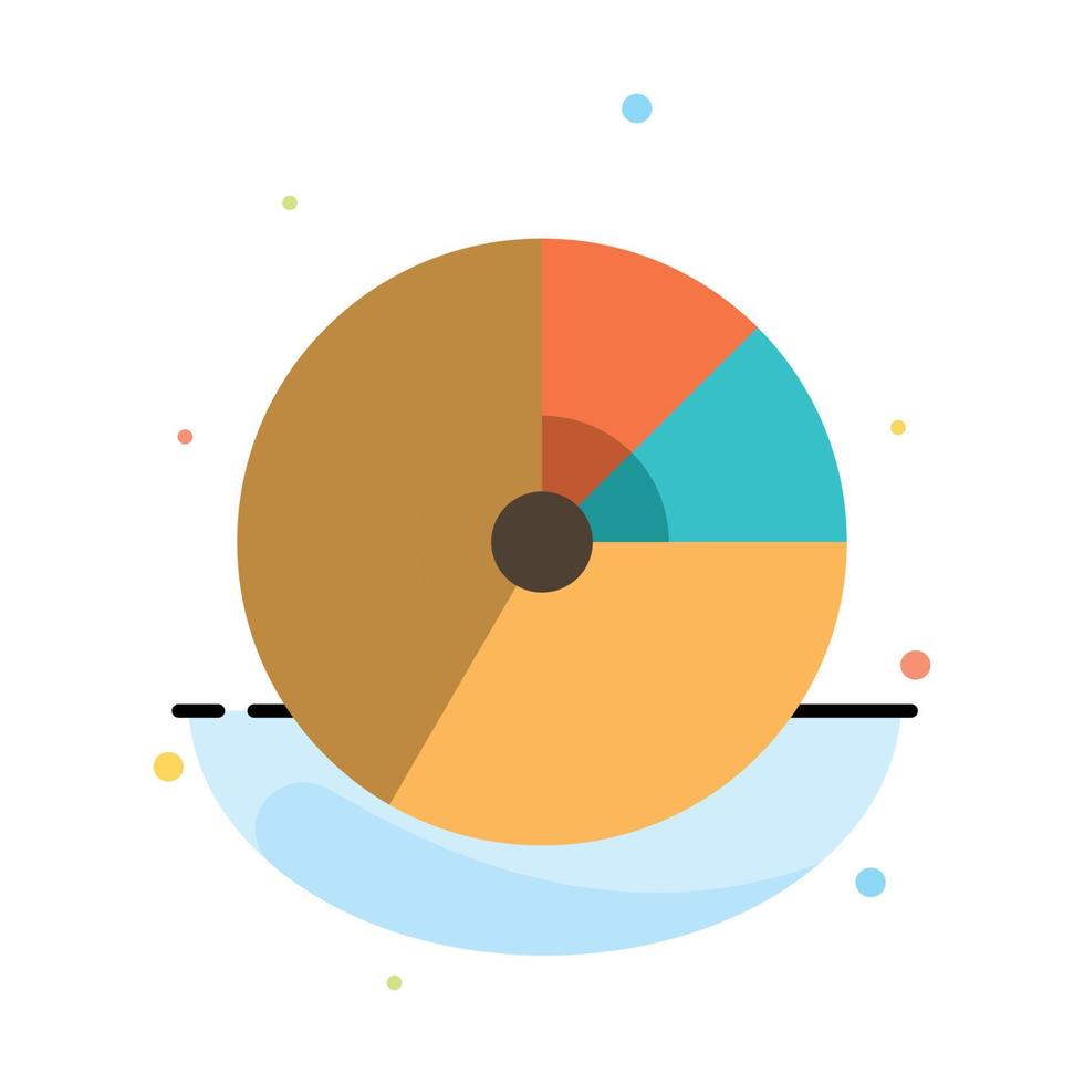 diagrama de gráfico de negócios de torta estatísticas de gráfico de finanças abstrato modelo de ícone de cor plana vetor