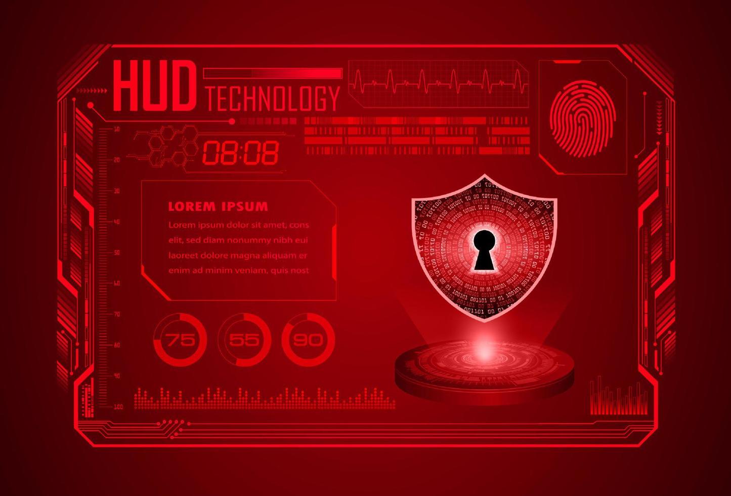 fundo de tela de tecnologia hud moderna vetor