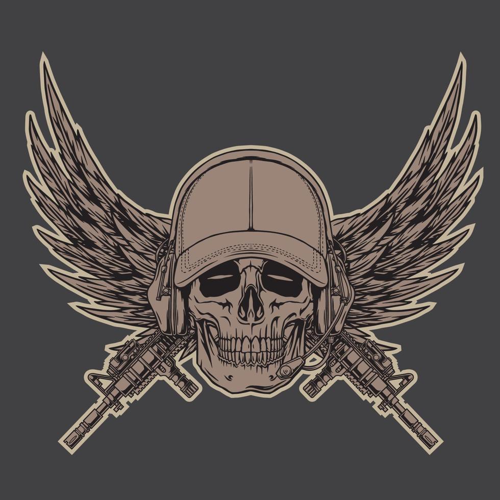 logotipo militar no escuro beground vetor