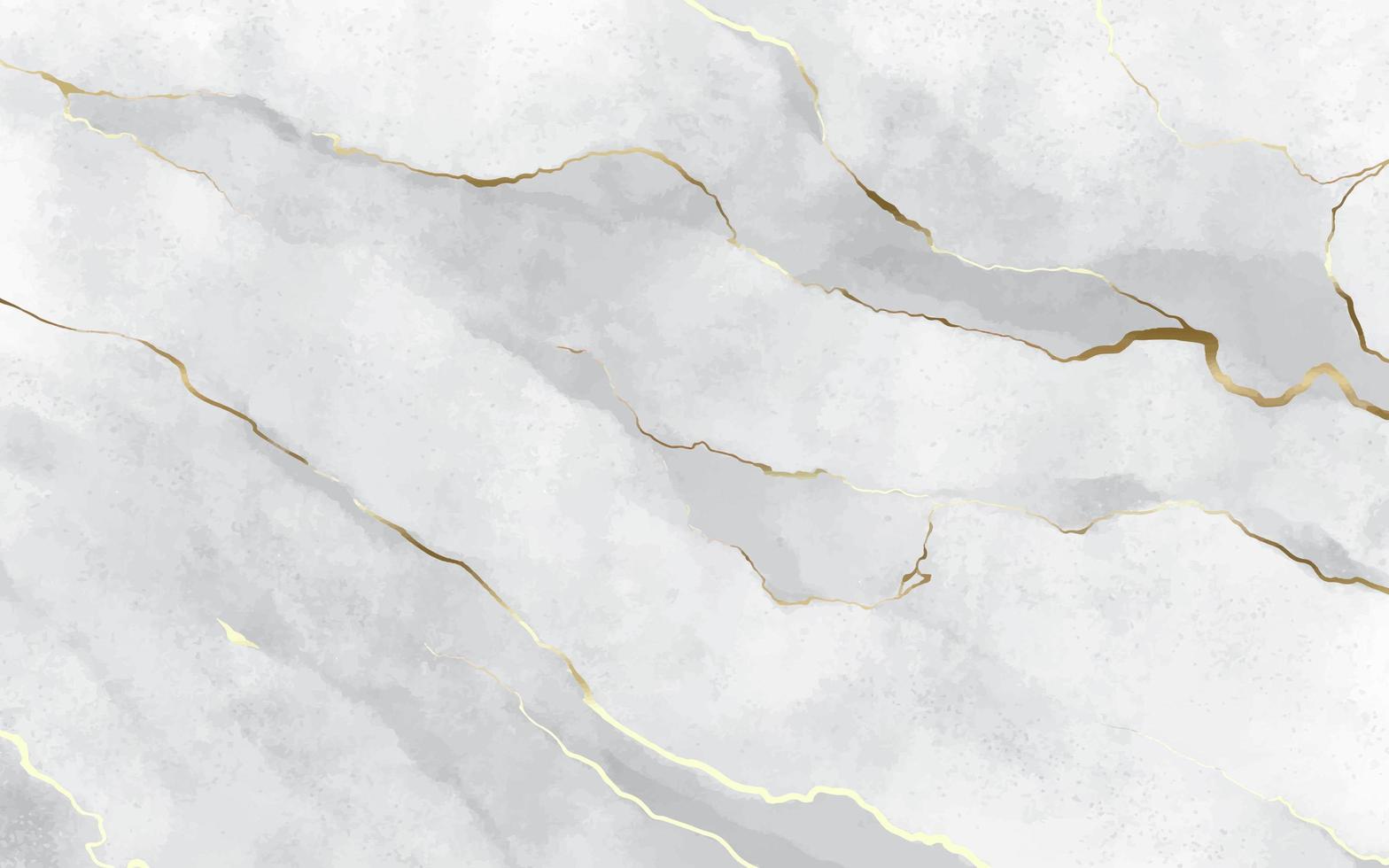 textura de mármore de pedra branca com pinceladas douradas vetor