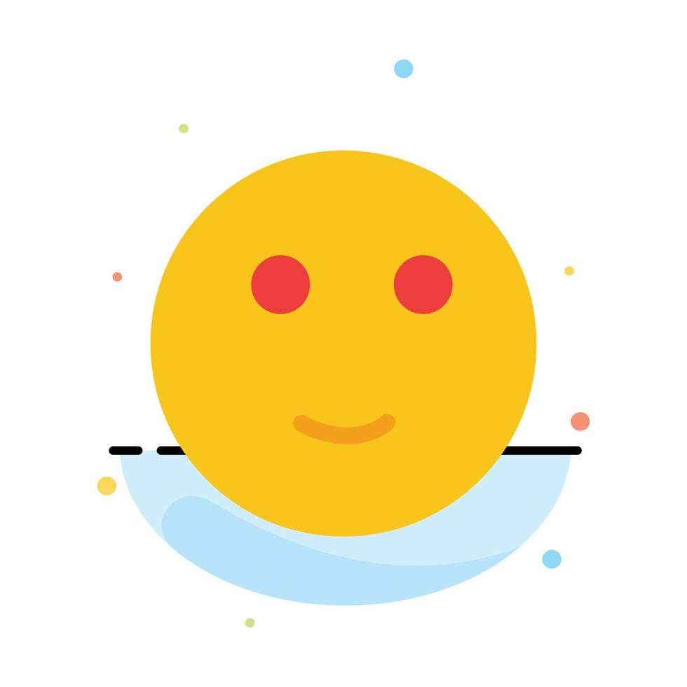 modelo de ícone de cor plana abstrato de estudo escolar de emojis envergonhados vetor