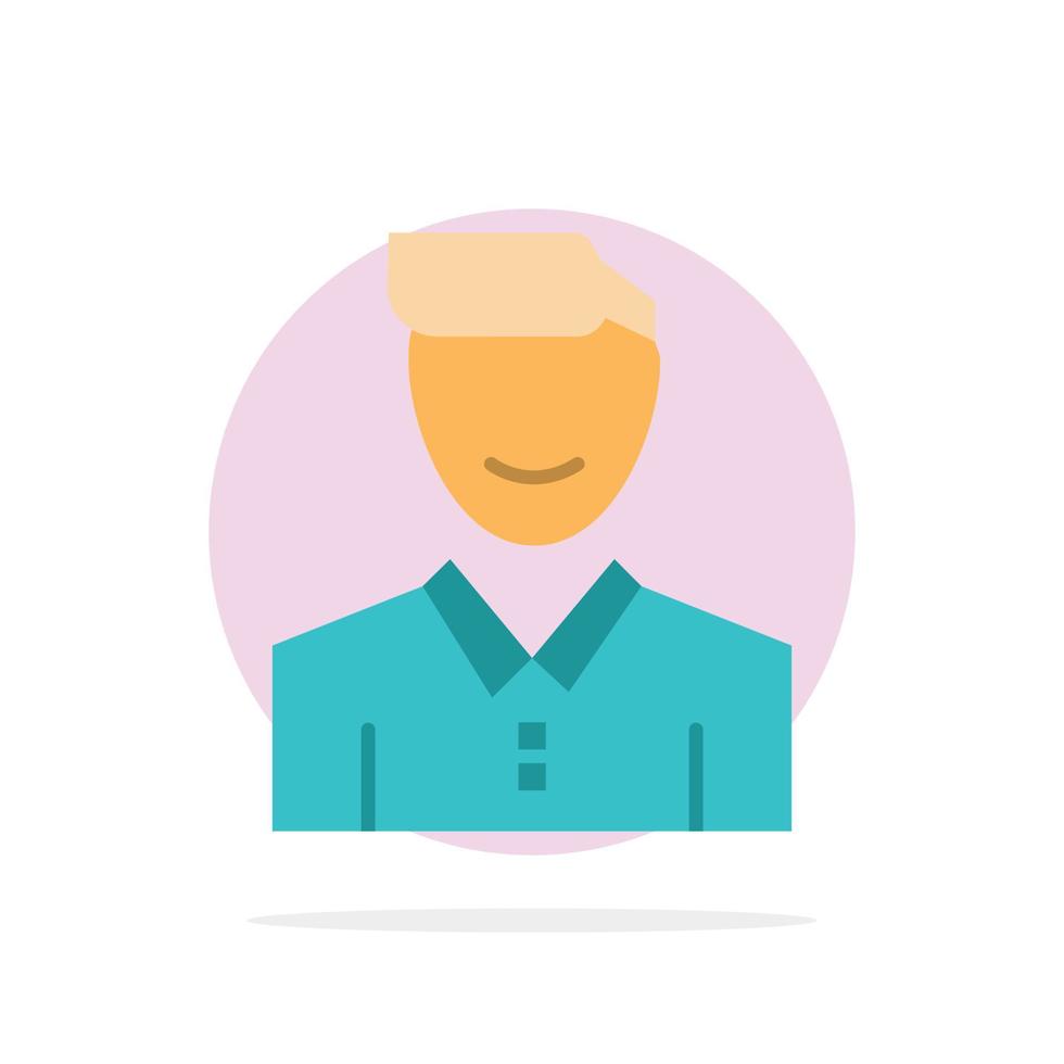 avatar rosto do cliente homem feliz pessoa usuário círculo abstrato fundo ícone de cor plana vetor