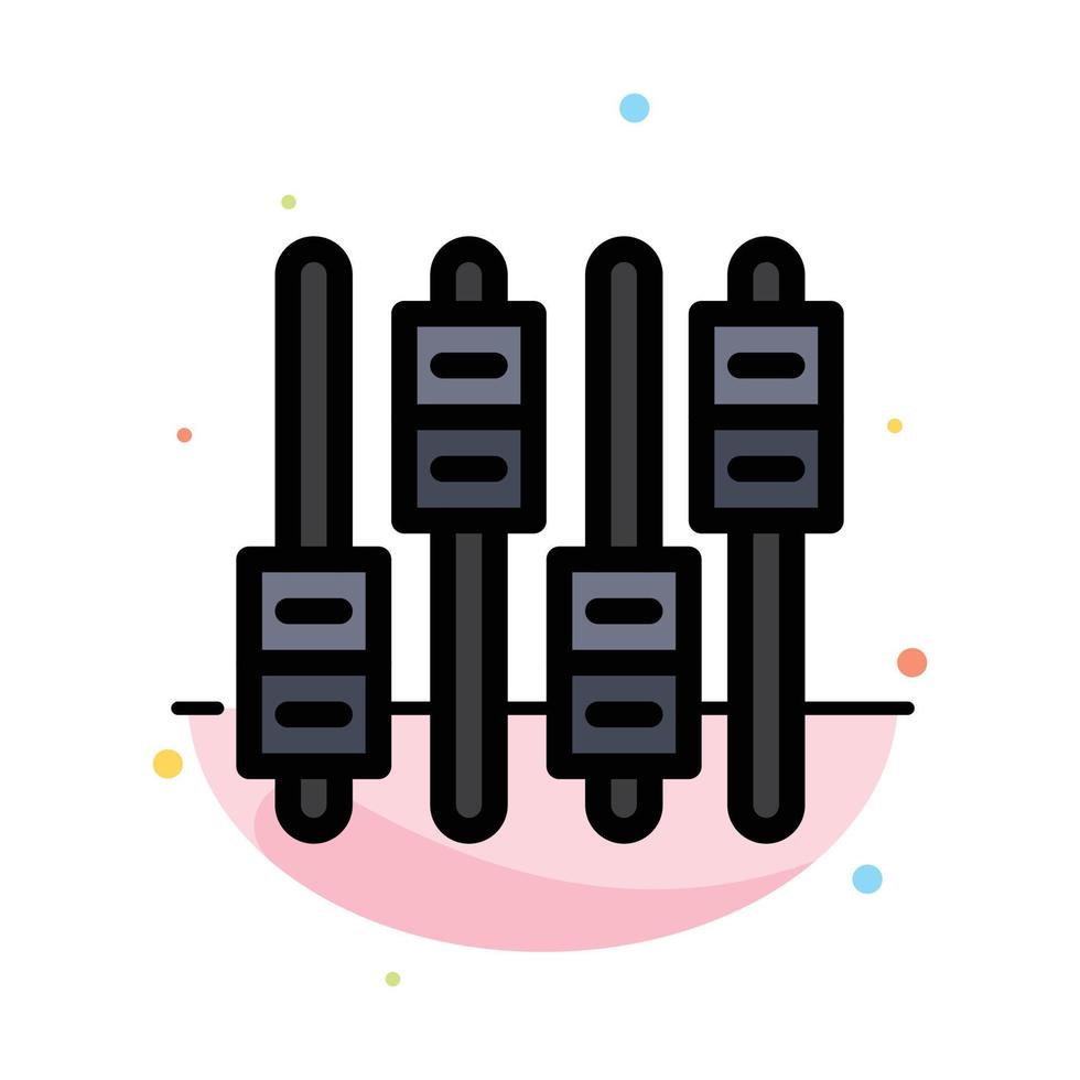 modelo de ícone de cor plana abstrato de volume de áudio de equalizador vetor