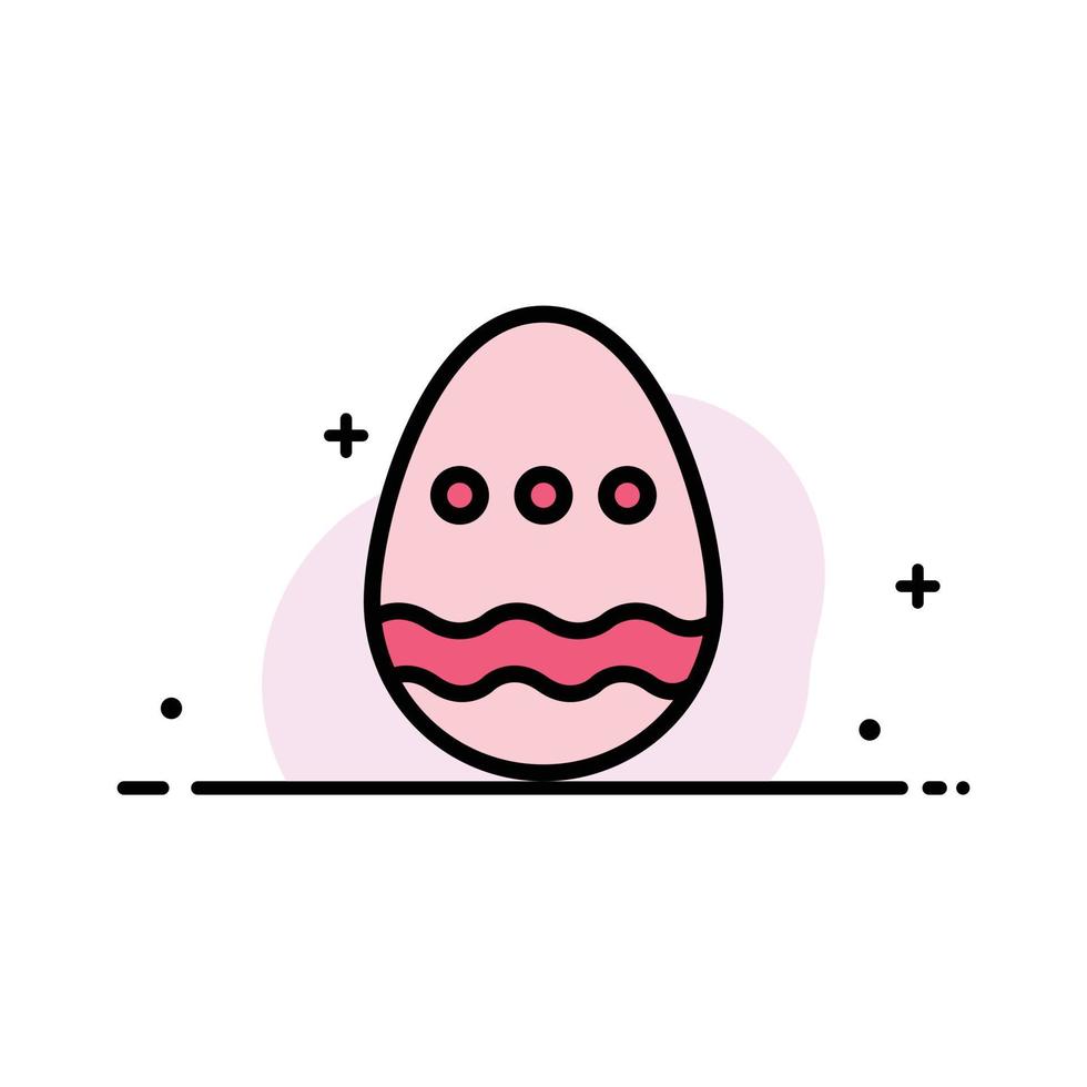 decoração páscoa ovo de páscoa negócios de ovo de páscoa modelo de banner de vetor de ícone cheio de linha plana