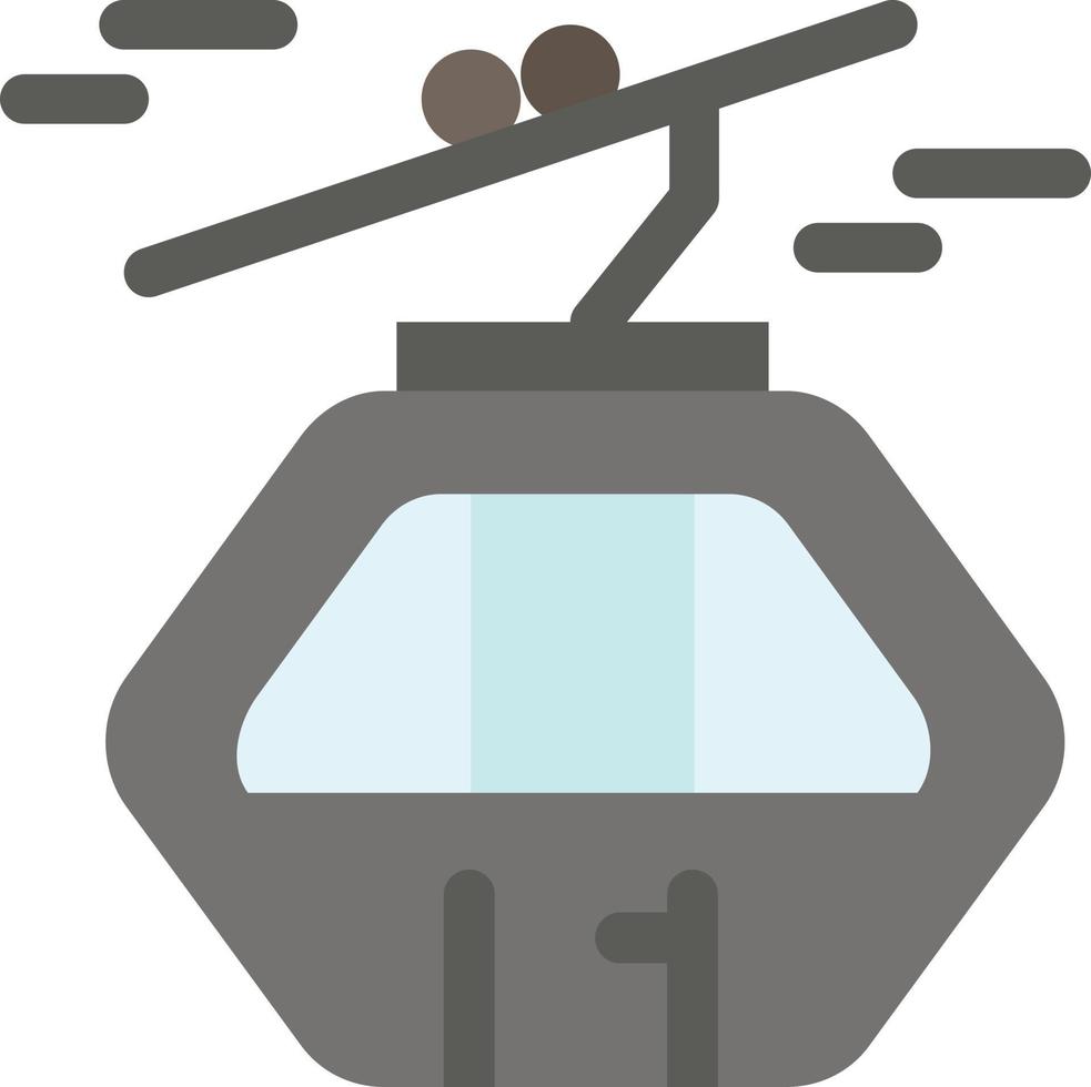 modelo de banner de ícone de vetor de ícone de cor plana alpino canadá gôndola escandinávia