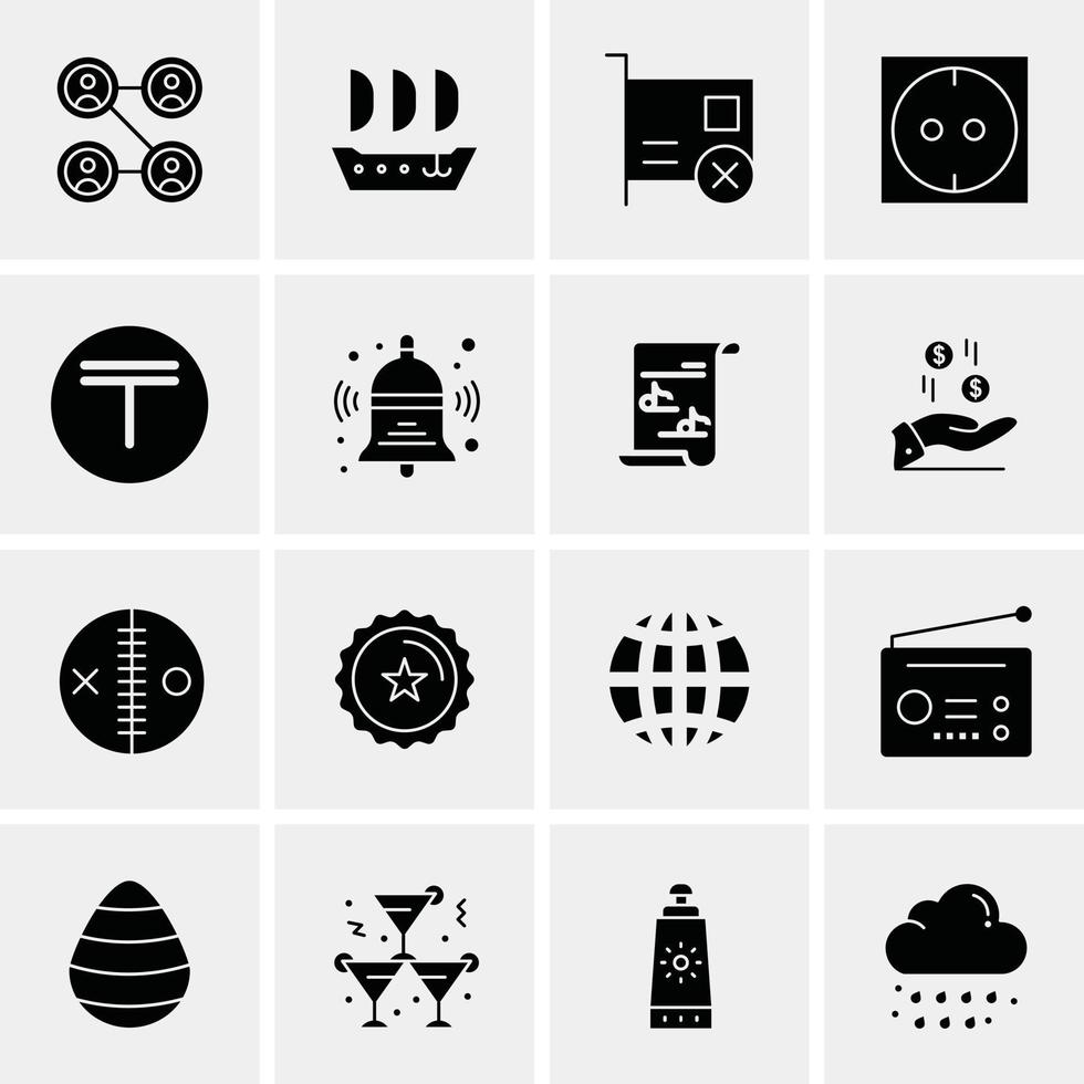 16 ícones de negócios universais vector ilustração de ícone criativo para usar em projetos relacionados à web e móveis