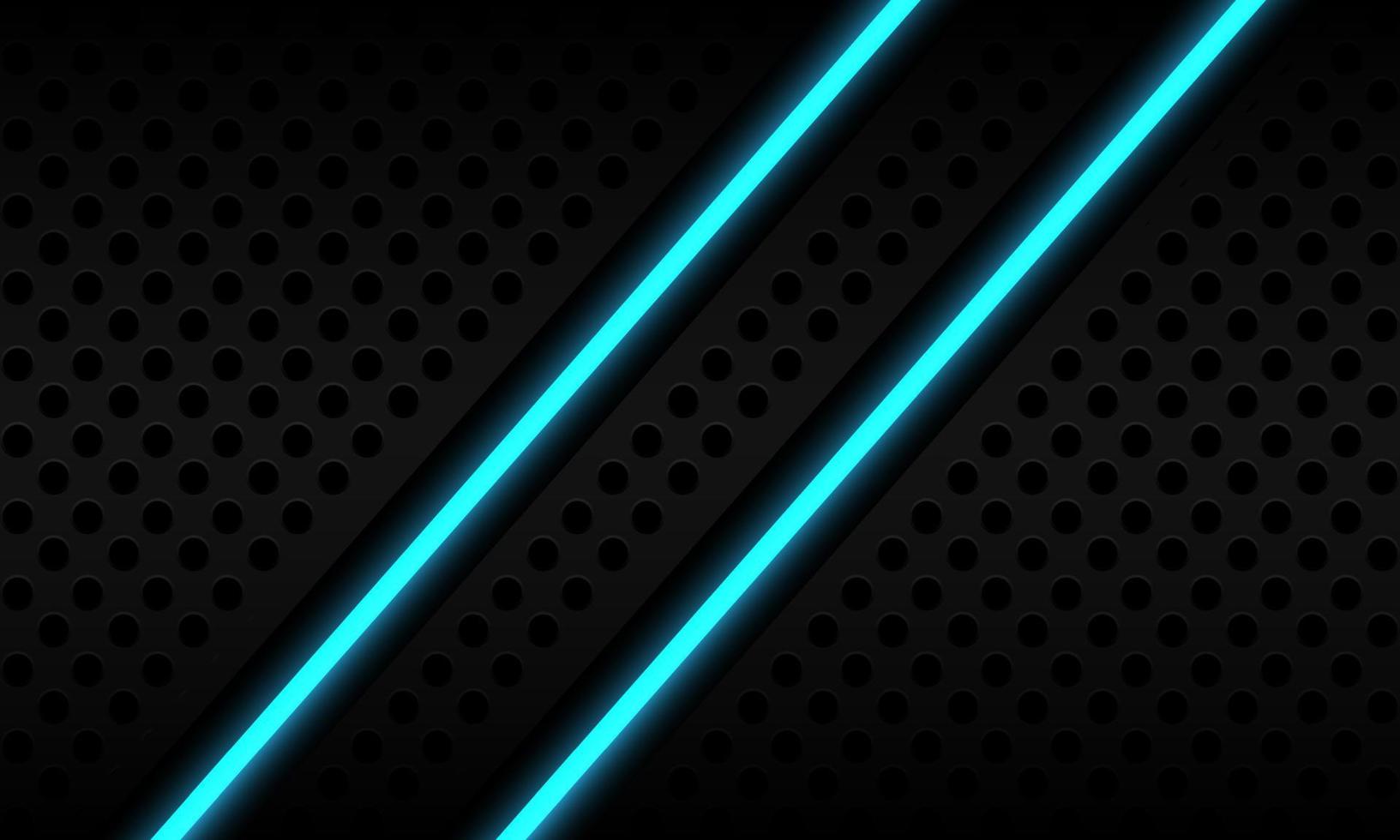 barra de luz neon azul abstrata geométrica em malha de círculo cinza design metálico moderno luxo futurista vetor de fundo