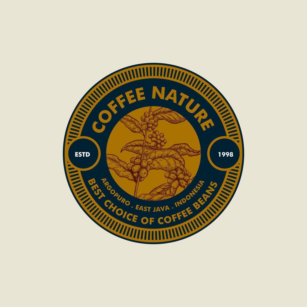 design de logotipo de café vintage vetor
