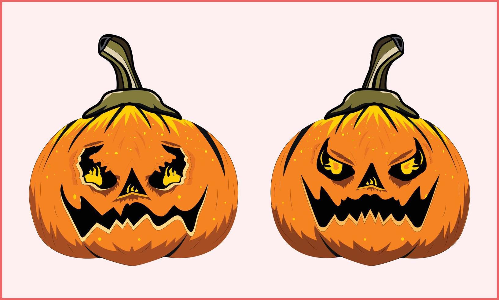ilustração de design de abóbora de halloween vetor