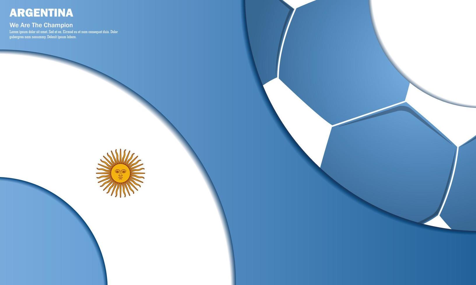 fundo vetorial bandeira argentina ilustração vetorial e texto, combinação de cores perfeita vetor