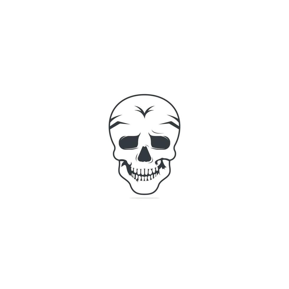 modelo de design de logotipo de crânio. crânio em estilo vintage. vetor