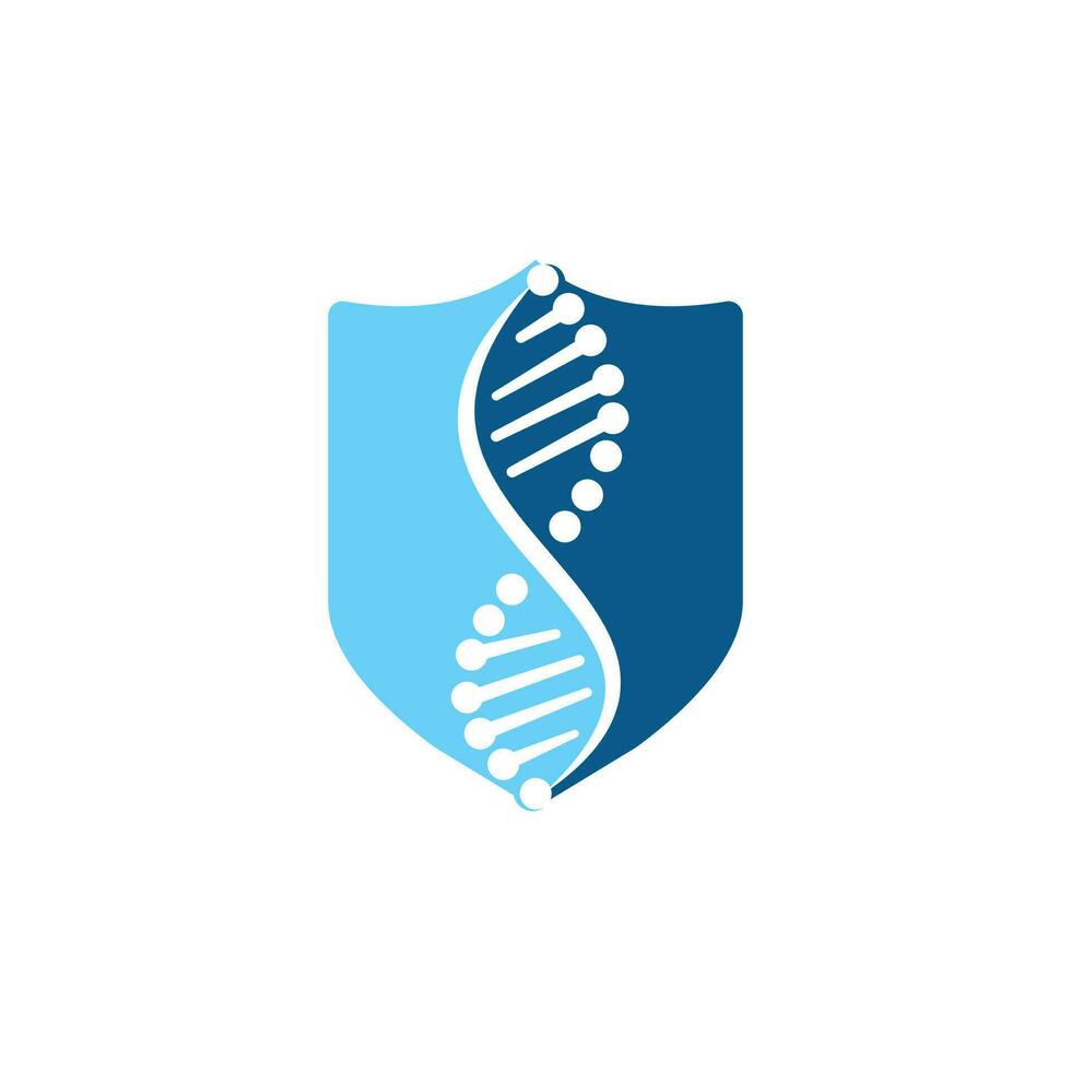 design de logotipo de vetor de genética científica. análise genética, pesquisa de código de biotecnologia dna. cromossoma do genoma da biotecnologia.
