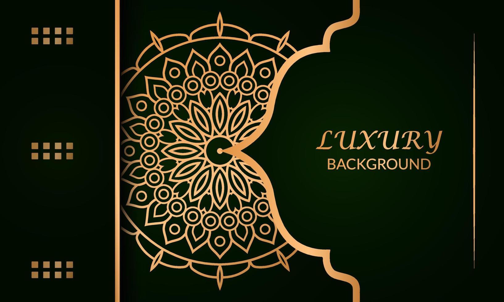 fundo de mandala de arabesco de luxo com elementos dourados. estilo oriental islâmico árabe, mandala decorativa de estilo ramadã. mandala para imprimir, vetor