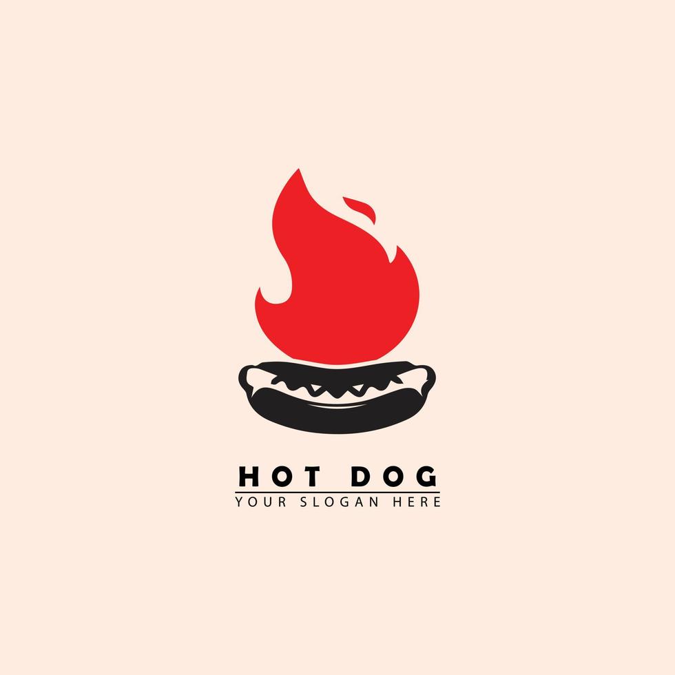 ícone de logotipo de cachorro-quente de vetor
