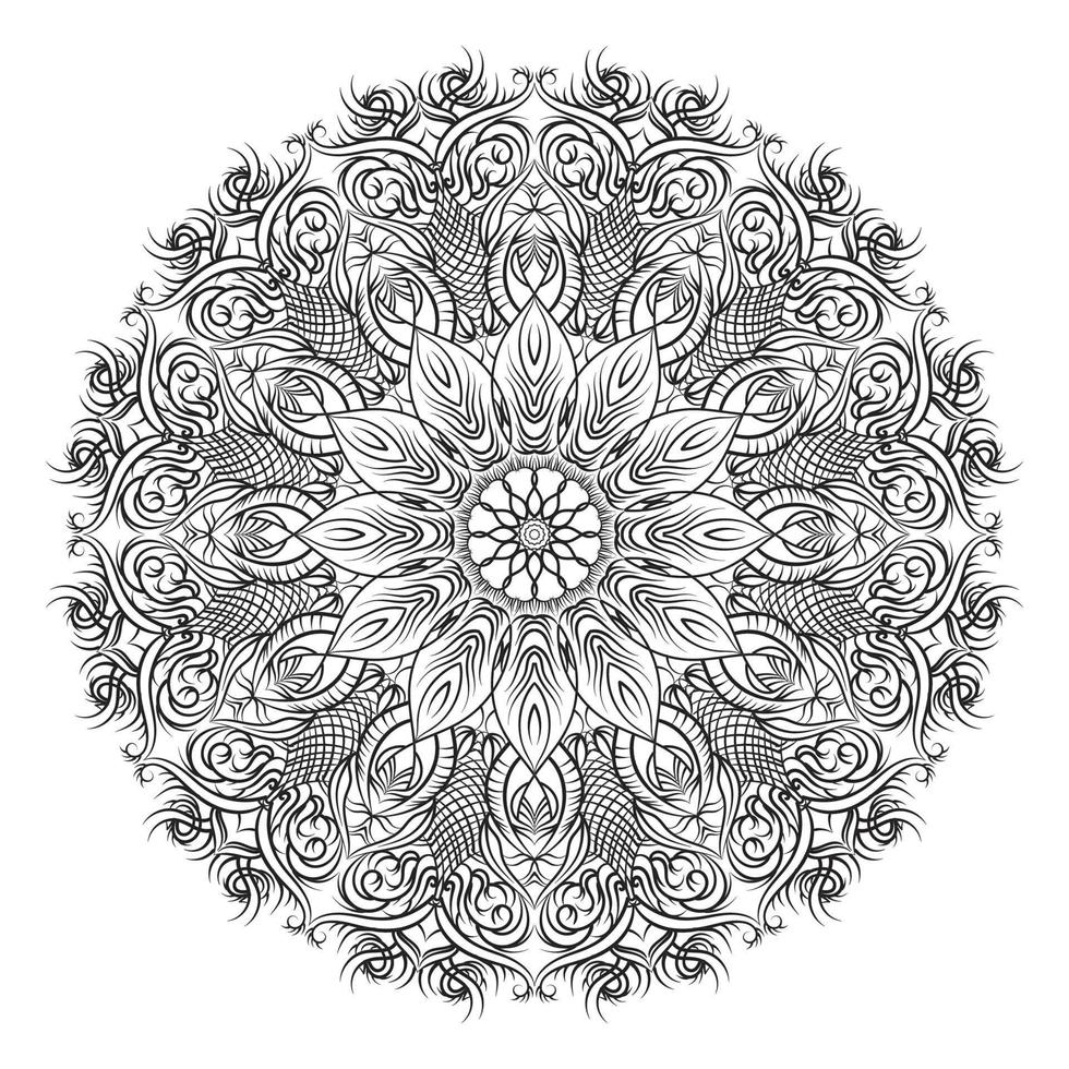 ilustração em vetor padrão mandala floral
