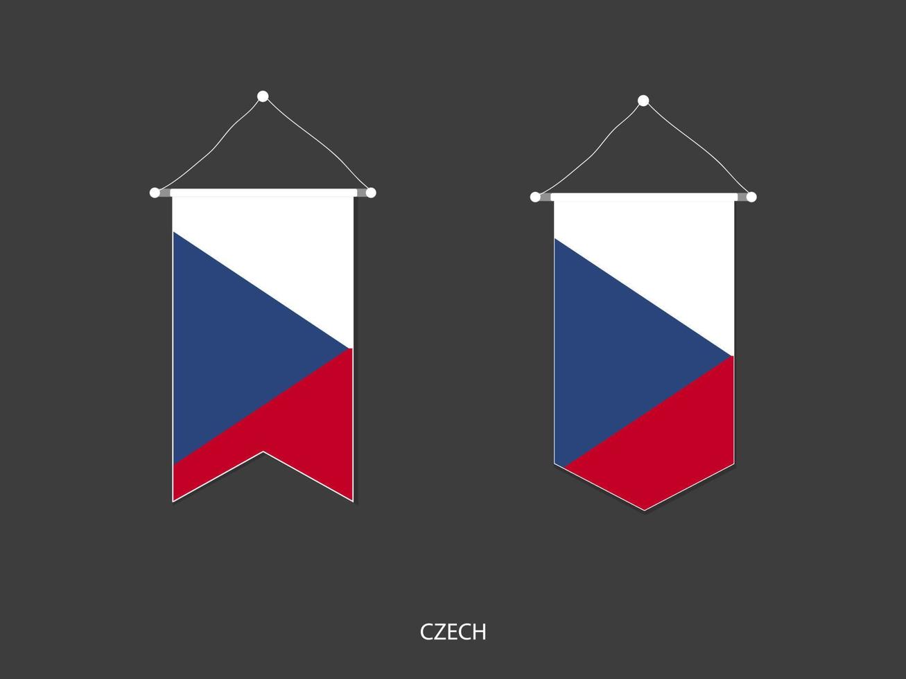 bandeira checa em várias formas, vetor de bandeirola de bandeira de futebol, ilustração vetorial.