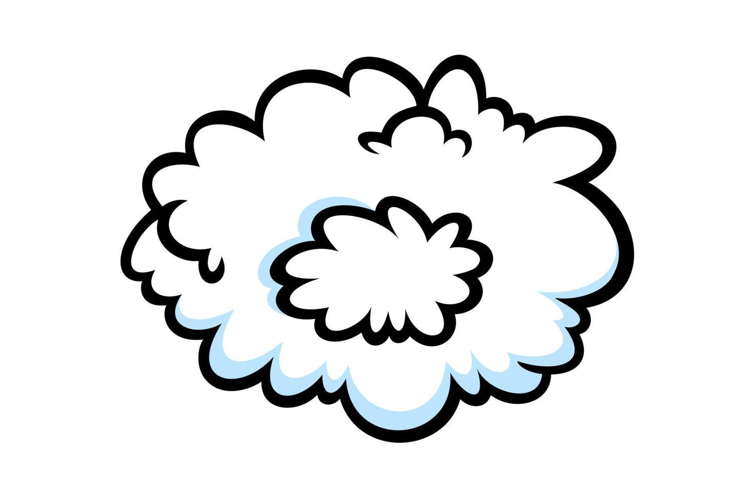 anel de vapor em estilo cômico. nuvem redonda de vapor ou fumaça para charuto, cigarro ou movimento rápido. ilustração vetorial vetor