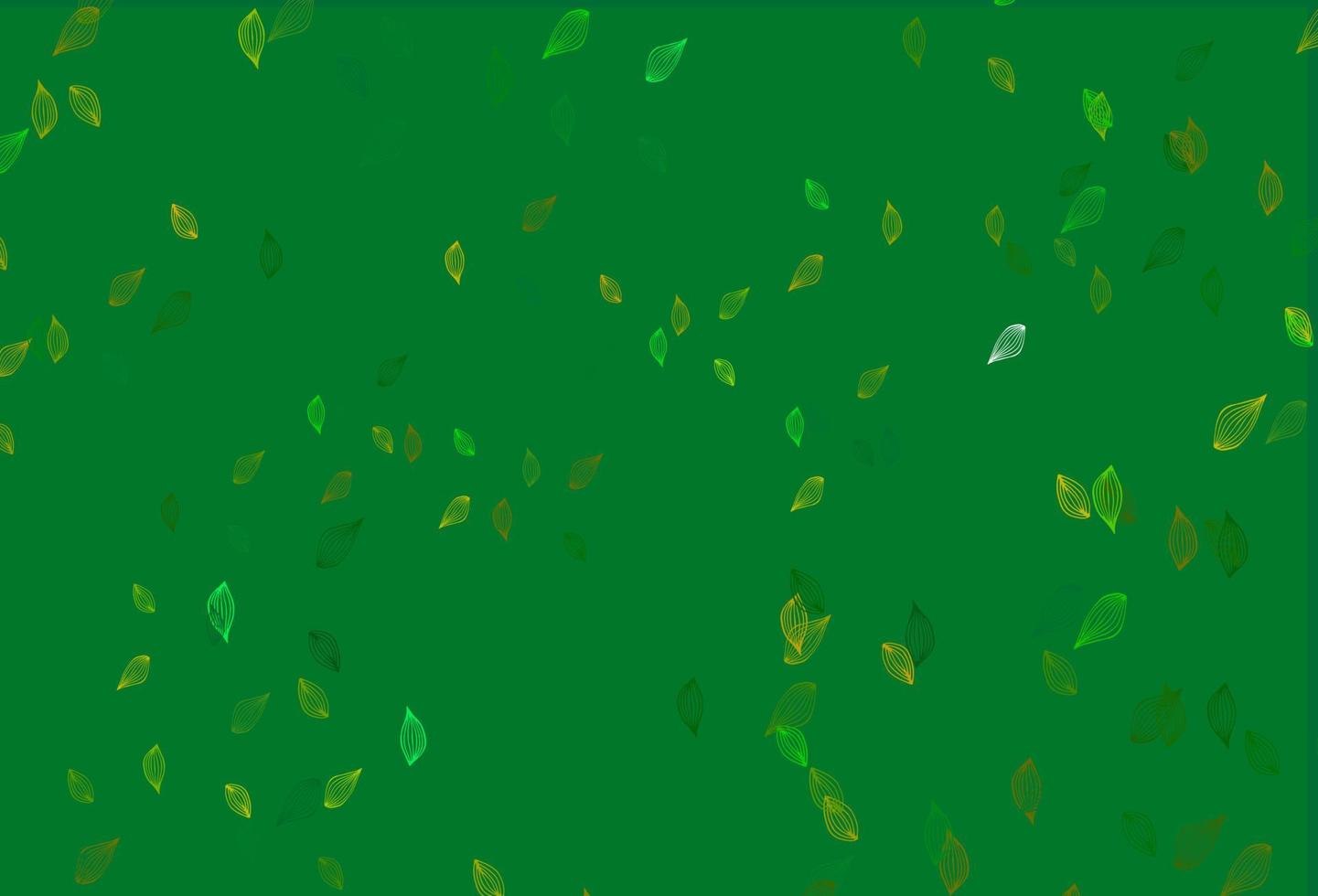 fundo de desenho de vetor verde e amarelo claro.