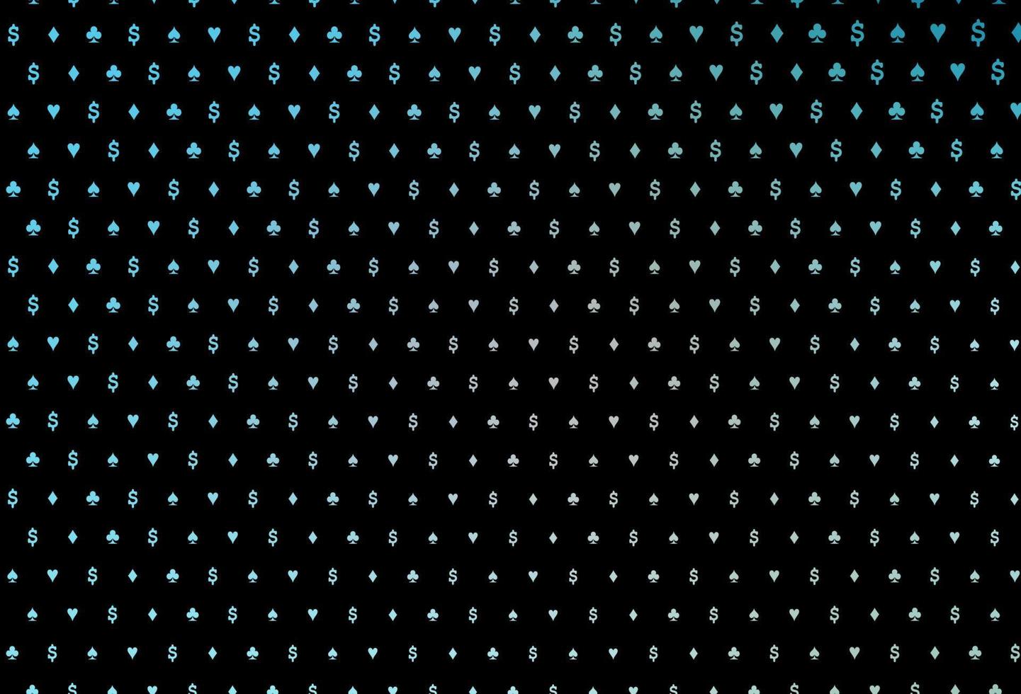 padrão de vetor azul escuro com símbolo de cartas.