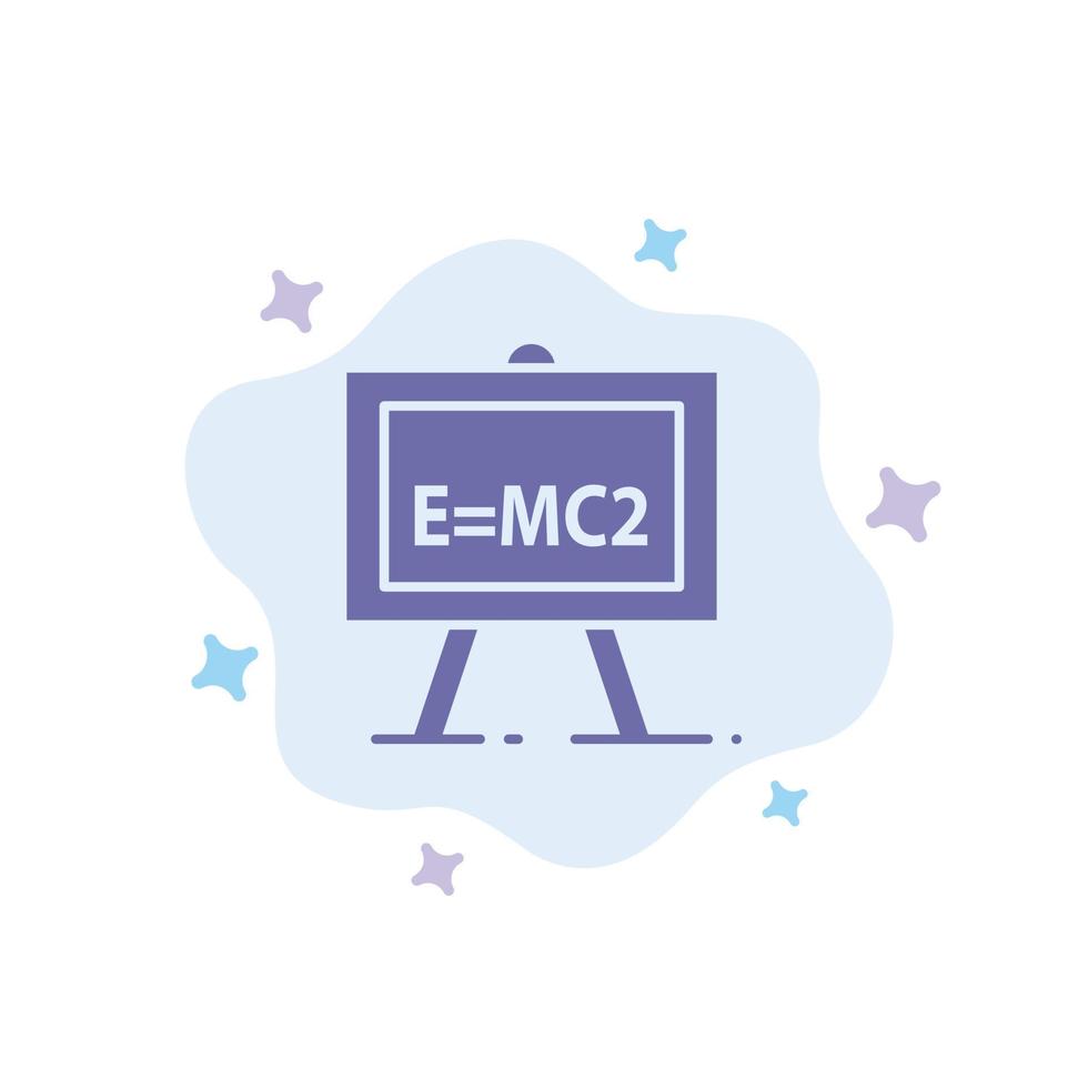 fórmula química fórmula ciência ciência ícone azul no fundo abstrato da nuvem vetor