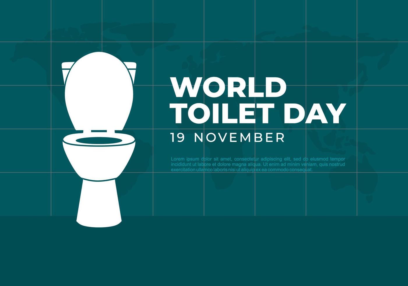 fundo do dia mundial do banheiro comemorado em 19 de novembro. vetor