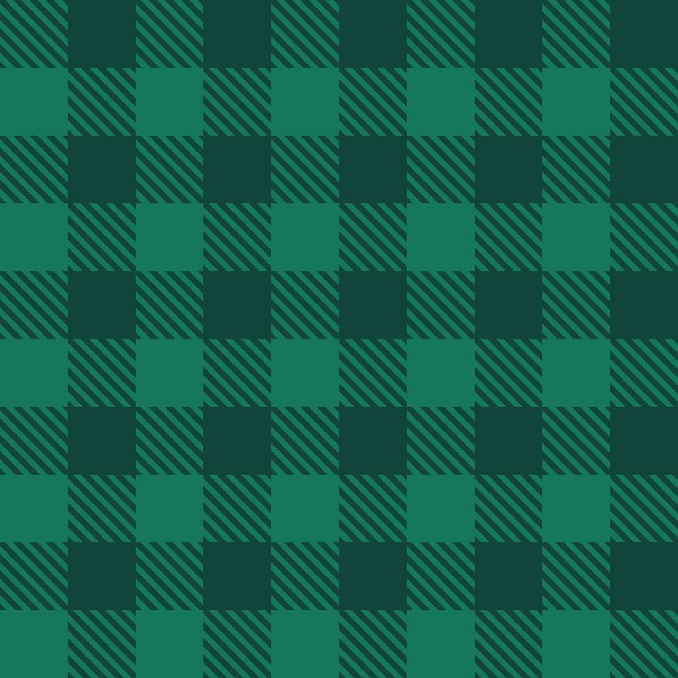 esmeralda búfalo xadrez lenhador ornamento sem costura de fundo. padrão xadrez verde, estampa de camisa de tecido de flanela. cenário de tartan de natal de inverno. vetor