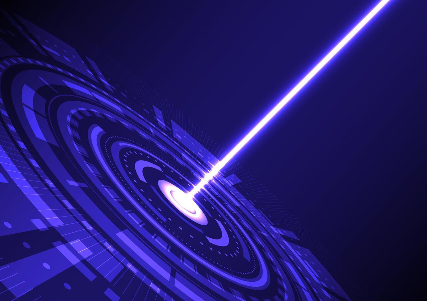 vetor abstrato círculo azul de fundo com luz laser para tecnologia científica futurista, visualização de big data, conceito de inovação de transformação