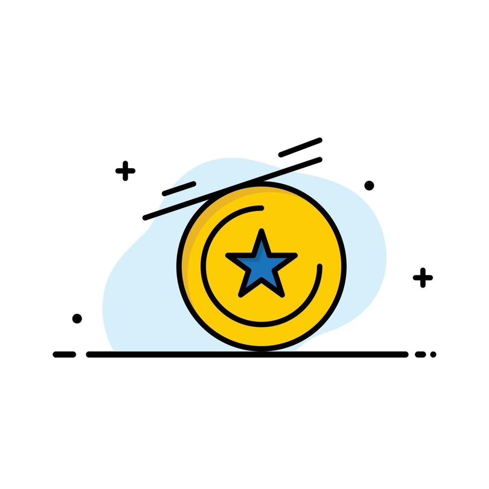 modelo de logotipo de negócios de medalha estrela cor lisa vetor