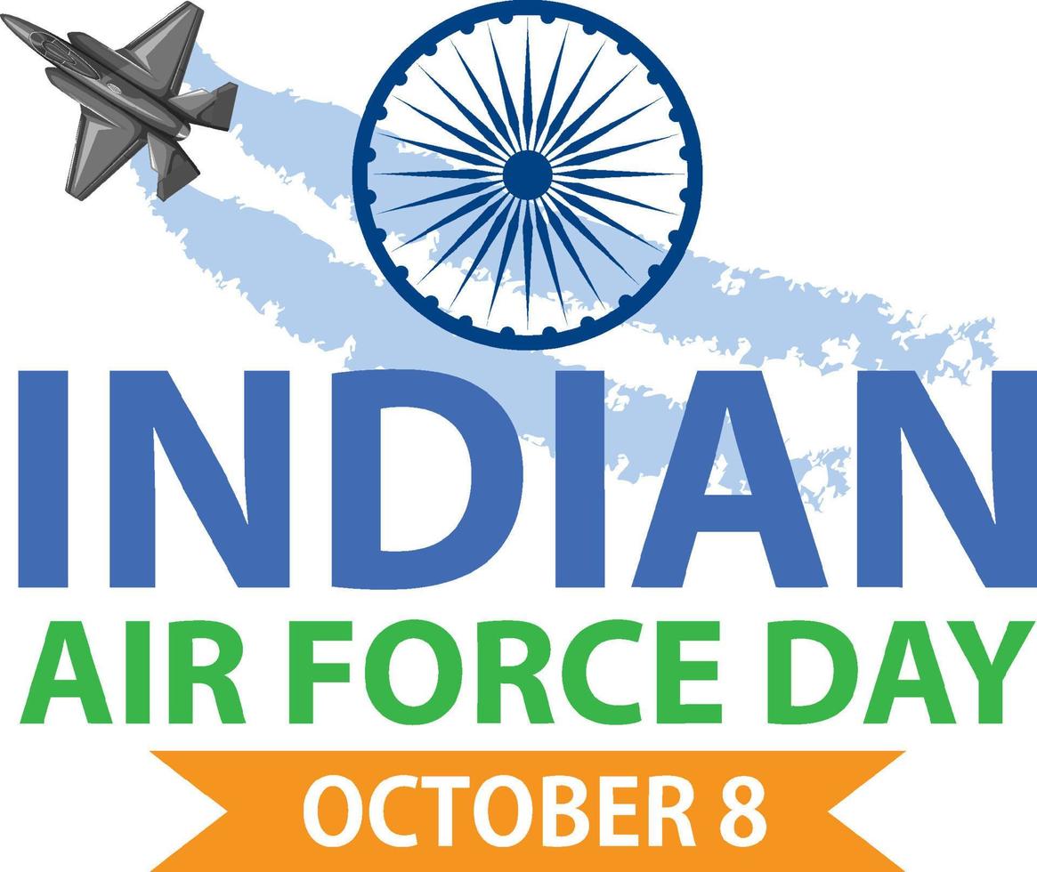 design de cartaz do dia da força aérea indiana vetor