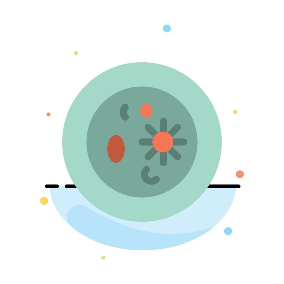 bioquímica biologia química prato laboratório abstrato modelo de ícone de cor plana vetor