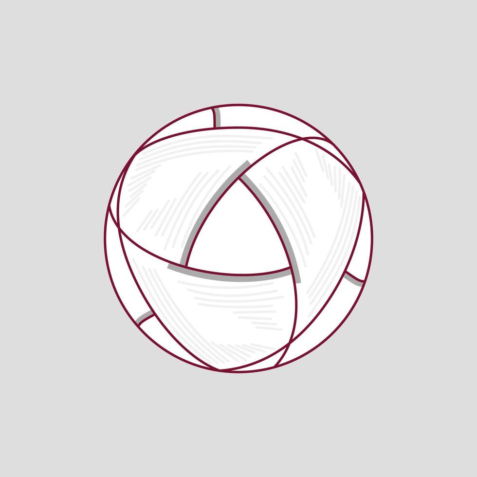 al rihla copa do mundo qatar 2022 ícone de contorno de bola vetor