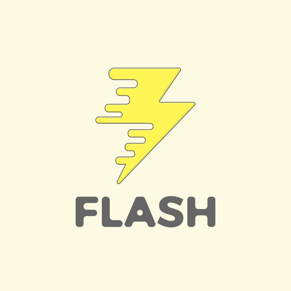 raio, iluminação, ilustração em vetor logotipo flash.