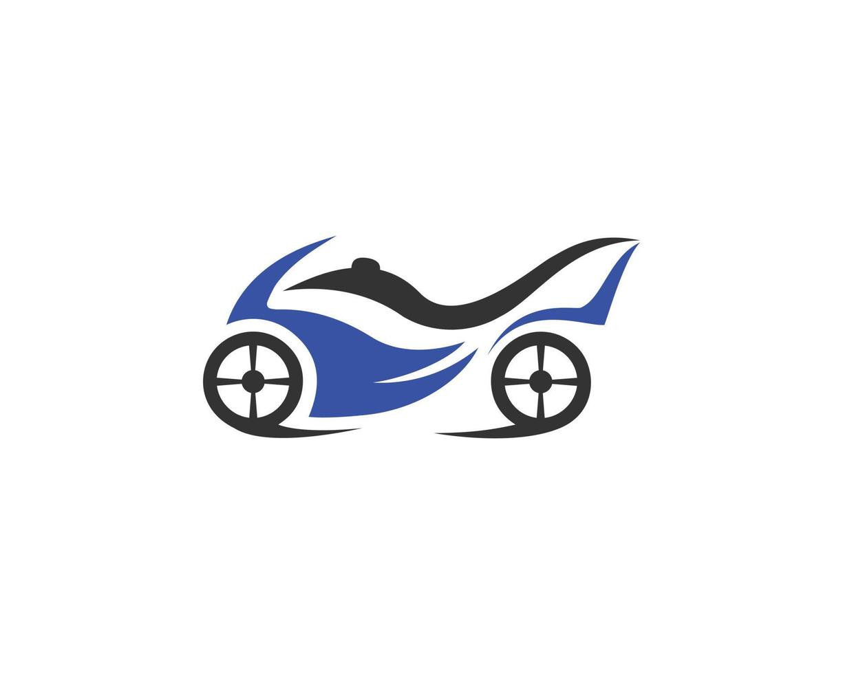 design de logotipo automotivo de moto esportiva e modelo de vetor gráfico de silhueta de motociclista.