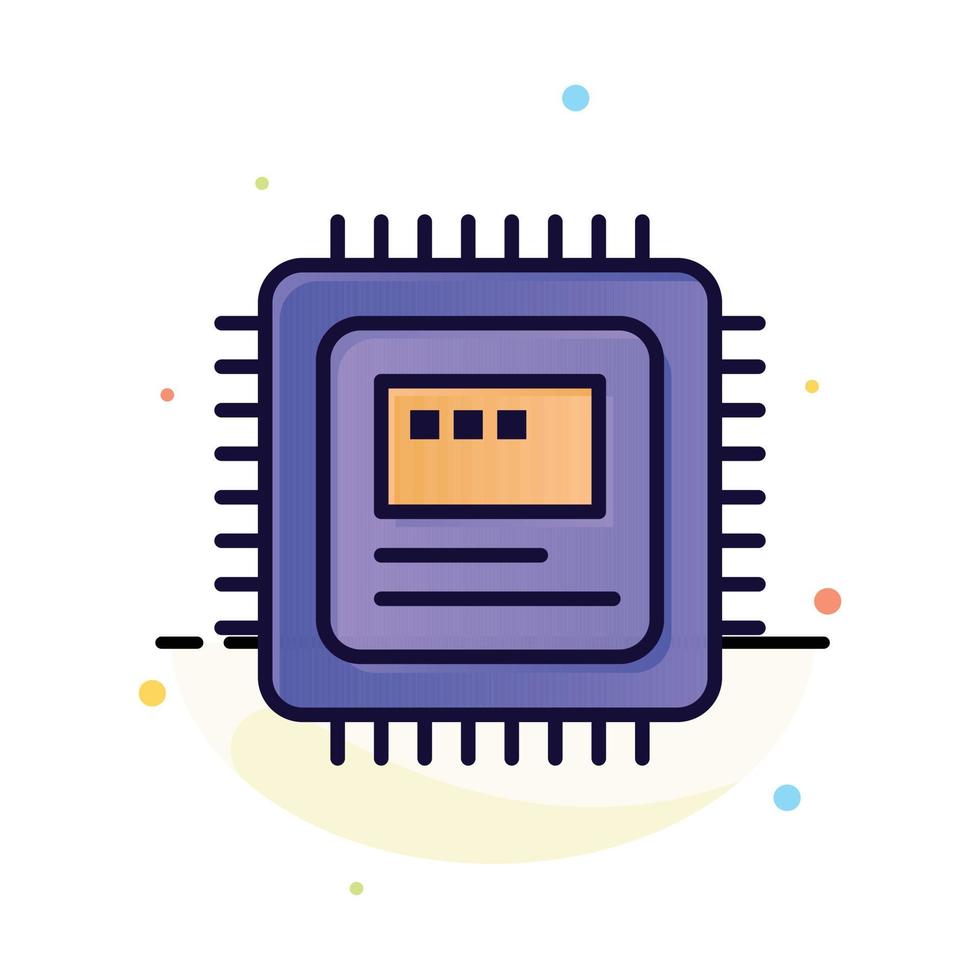modelo de ícone de cor plana abstrata de hardware de computador de armazenamento cpu vetor