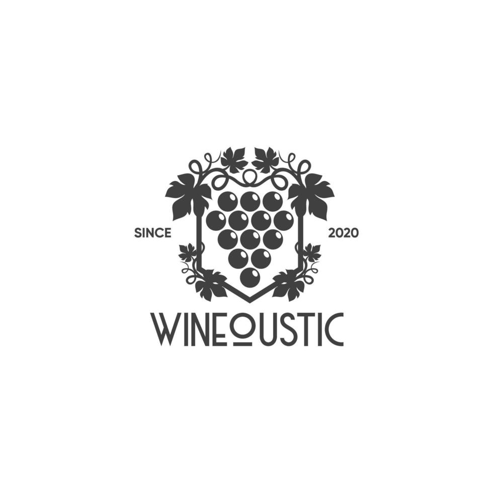 design de logotipo de vinho vetor