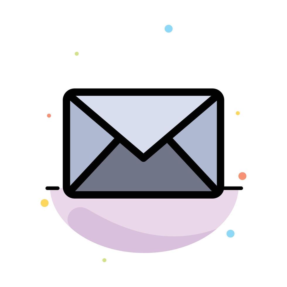 modelo de ícone de cor plana abstrato de mensagem de correio de e-mail sms vetor