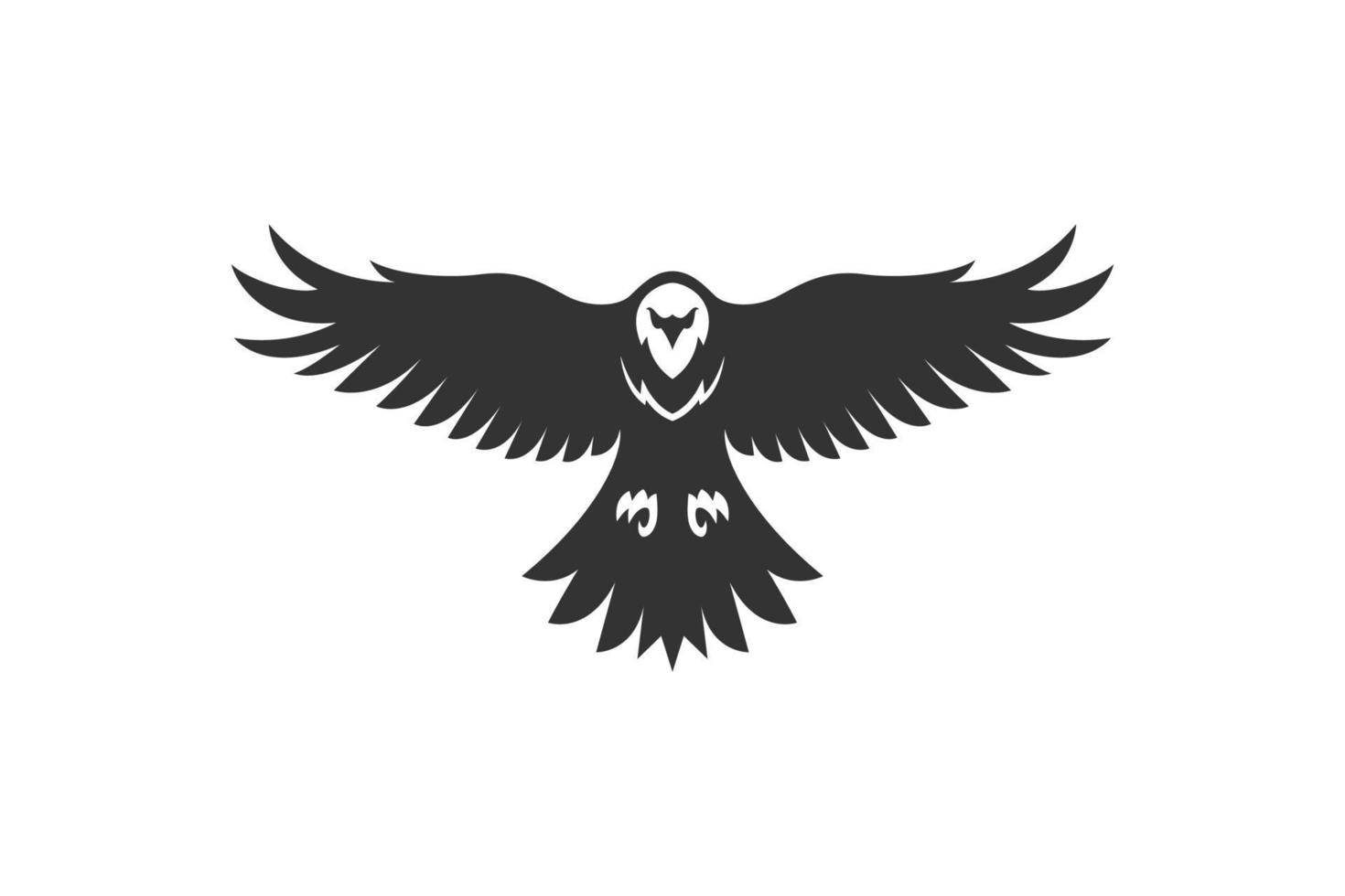 silhueta vector águia americana em design de logotipo de voo. ilustração vetorial