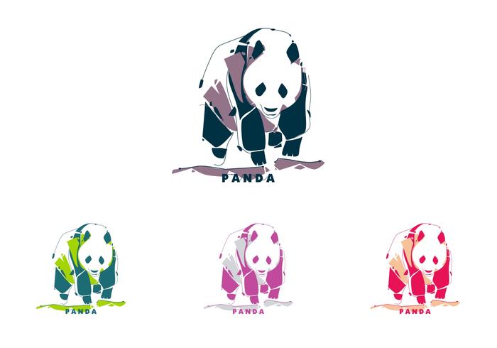 Panda em Popart Portrait vetor