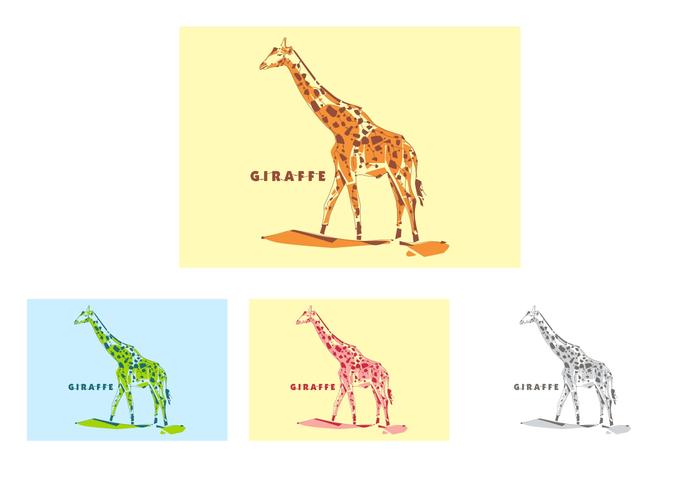 Girafa em Popart Portrait vetor
