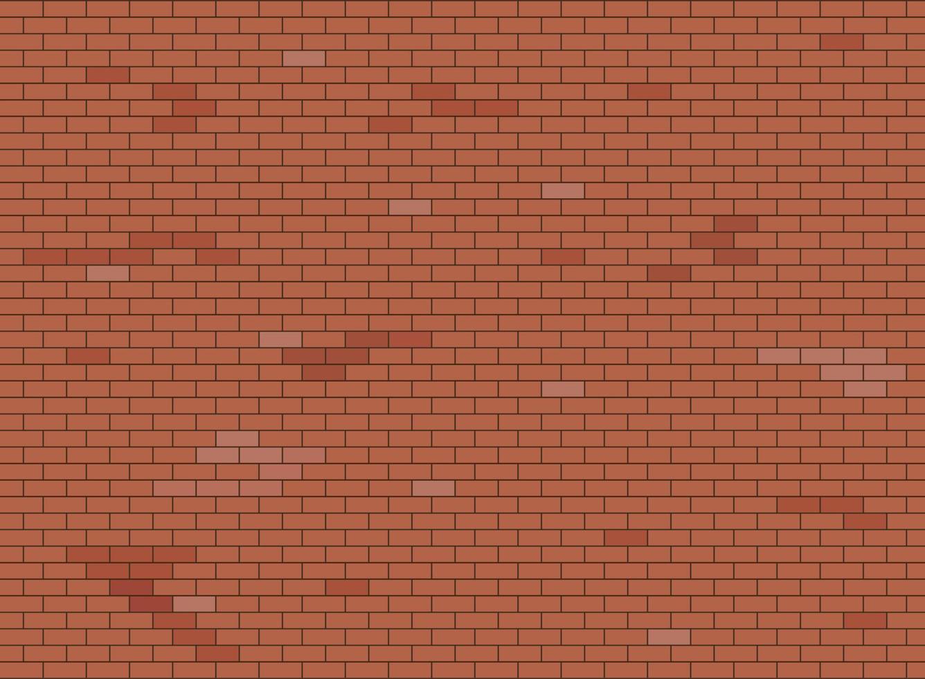 textura abstrata do fundo da parede de tijolo marrom e vermelho, ilustração vetorial. vetor